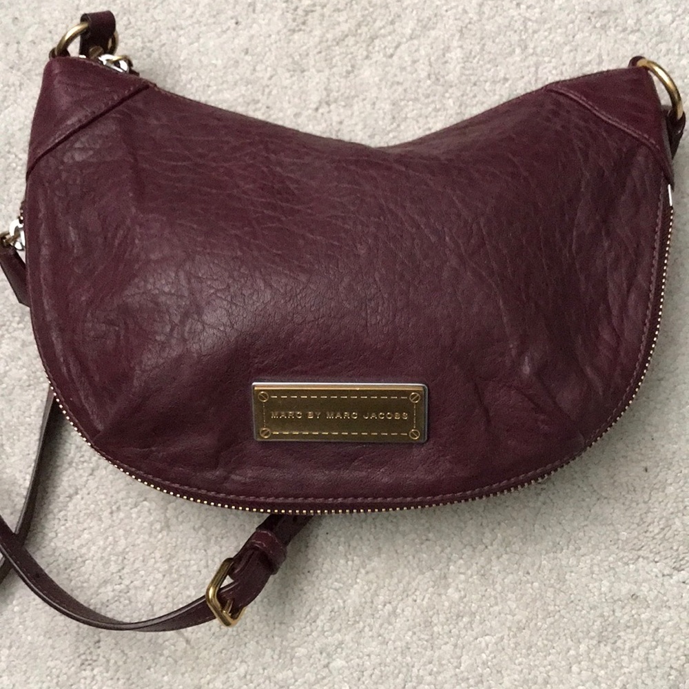 Burgundy Marc by Marc Jacobs crossbody leather bag